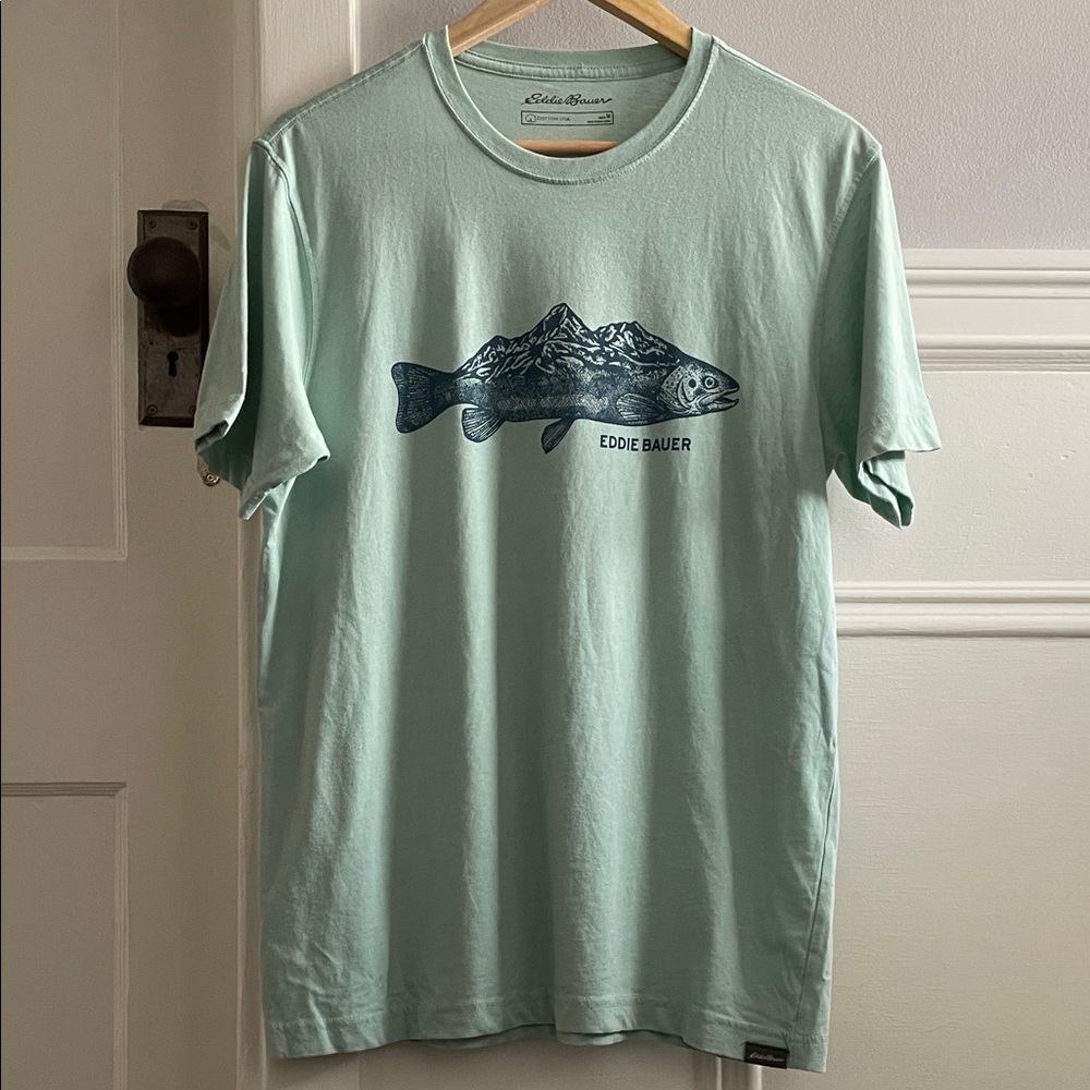 Eddie Bauer Mountain Fish T-shirt- Size Medium